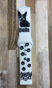 Custom dog photo, engraved smart, Samsung engraved watch band, Fitbit versa 2, gift for mom, fitbit 3, silicone replacement, dog mom