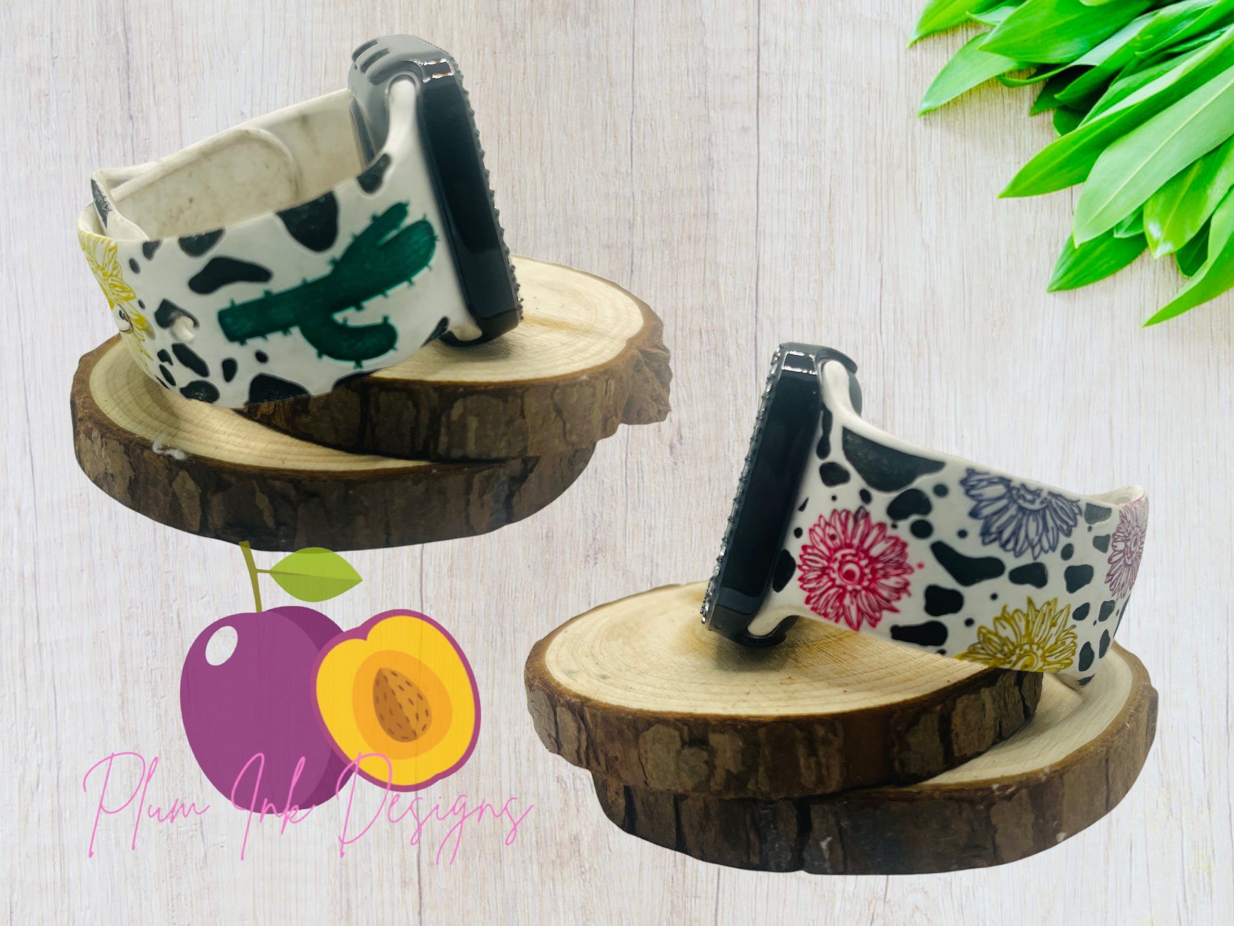 Cow, cactus, laser engraved apple, Samsung, Fitbit versa 2, gift for mom, sunflowers, fitbit 3, gift for her, gift, cactus