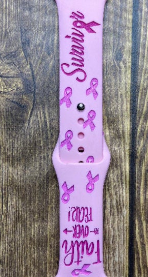 Cancer survivor engraved watch band, Samsung engraved watch band, Fitbit versa 2, 2nd amendment, gift for mom, cancer survivor
