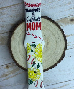 Baseball Mom & softball mom, laser engraved smart, Samsung, Fitbit versa 2, sunflowers, baseball, softball, gift for mom