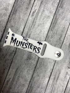 Scary movie, engraved smart watch band, Samsung engraved watch band, Fitbit versa 2 , gift for dad, halloween, the munsters, munsters