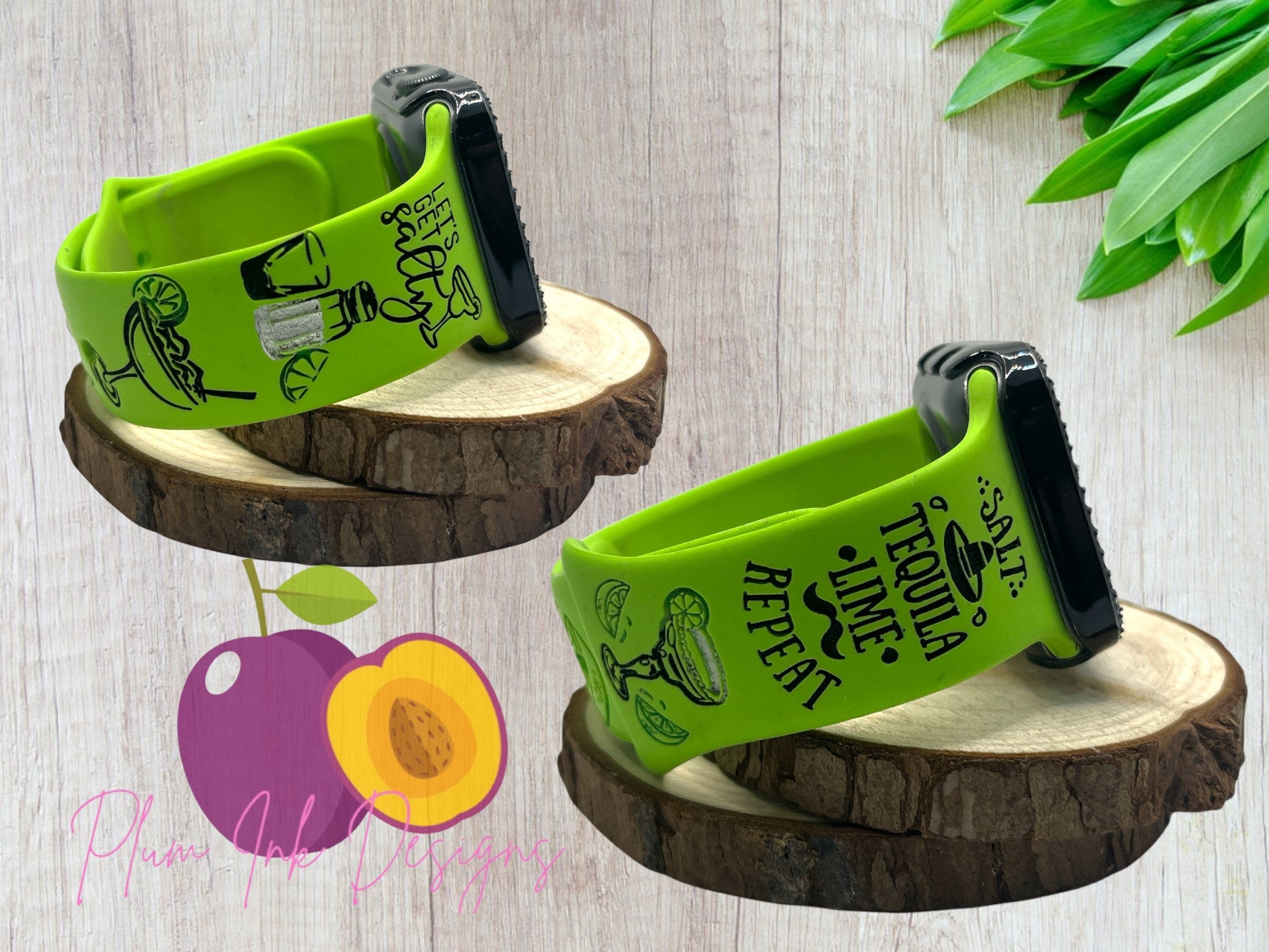 Salty lime tequila engraved apple compatible watch, Samsung, Fitbit versa 2, gift for mom, gift for dad, Fitbit Versa 3, limes and salt, fun