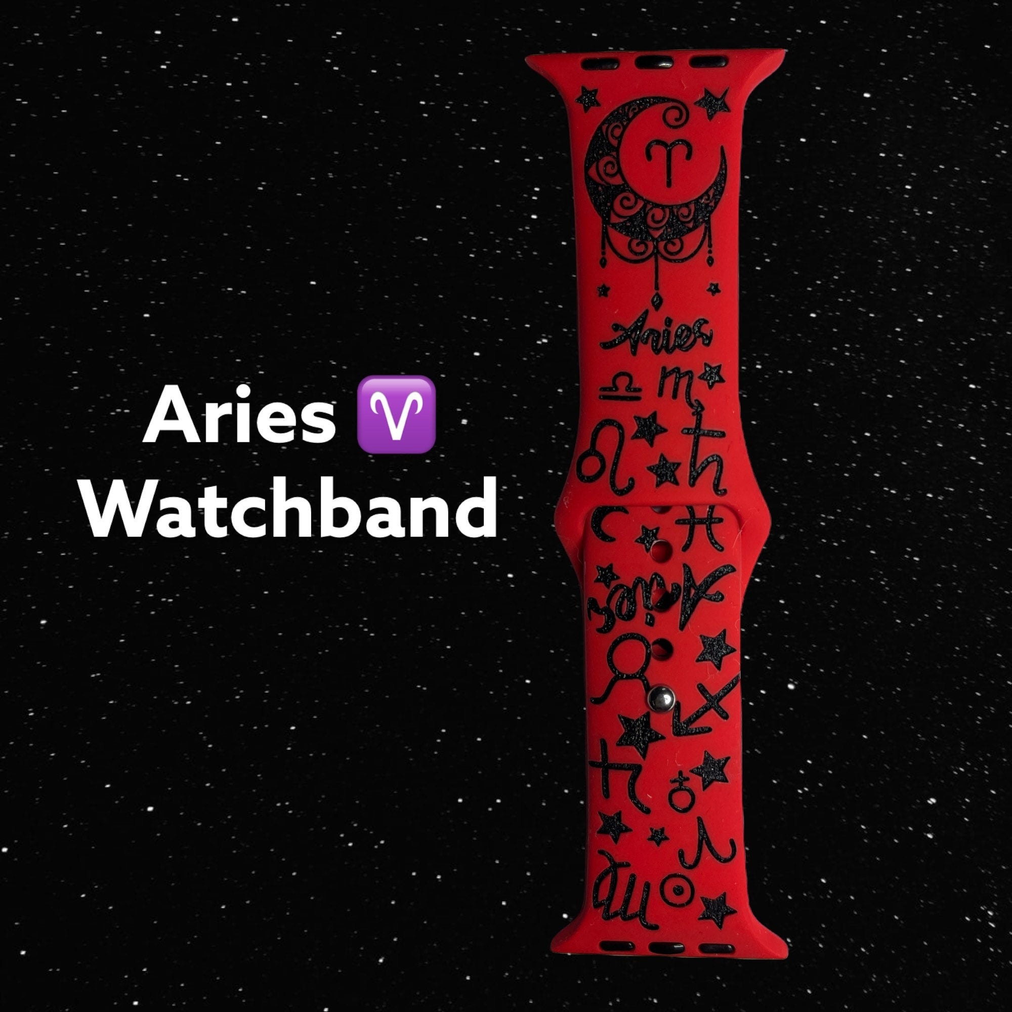Aries engraved watchband, smartwatch 38,40,41,42,44,45mm, Samsung, Fitbit versa 2 , Fitbit versa 3, horoscope, astrology, cosmic sign