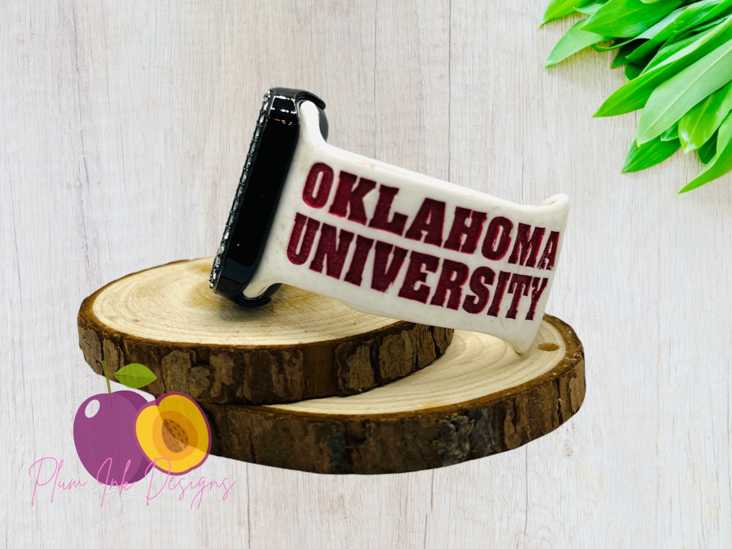 OU sooners, engraved smartwatch band, Samsung, Fitbit versa 2, gift for mom ,fitbit 3, gift for him, fathers day gift, gift for college