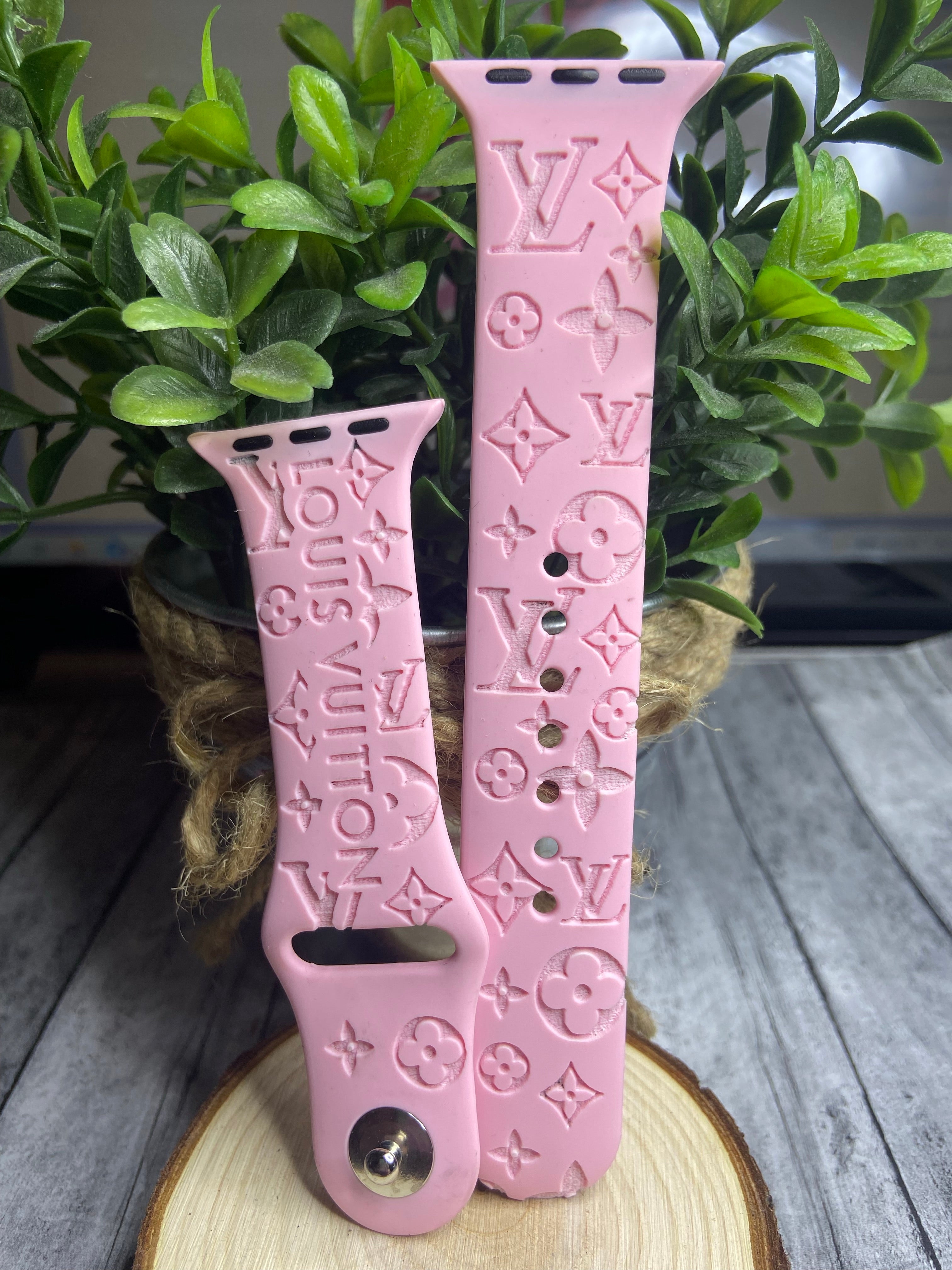 Engraved LV Silicone Apple Watch Band – Nails Under Wraps