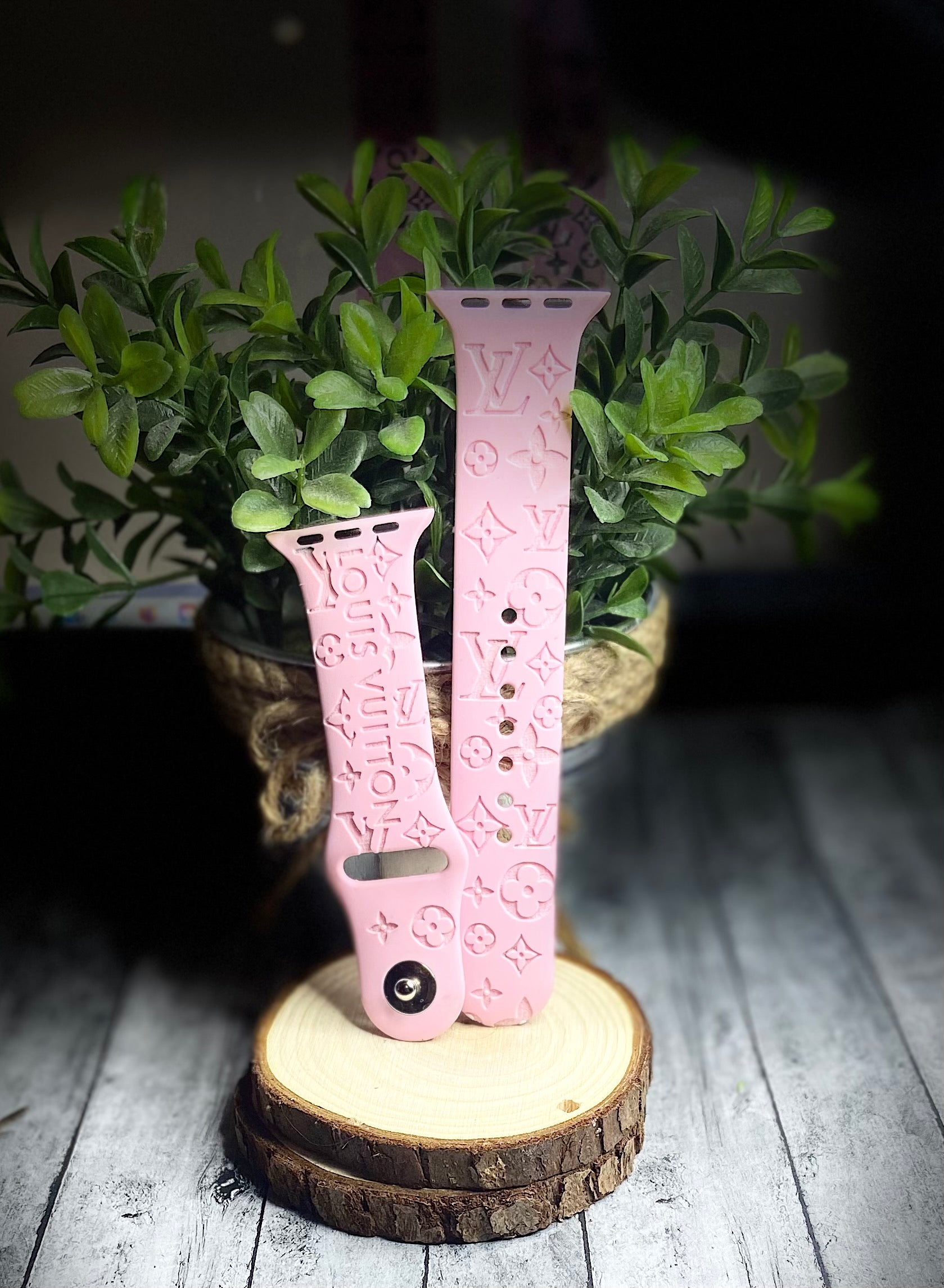 Luxury engraved silicone Apple watch band, engraved Samsung Watch band, gift, Fitbit Versa watch, gift for her