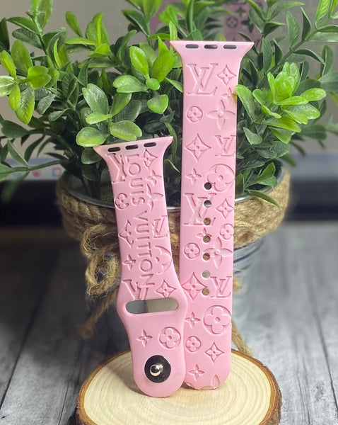 Luxury engraved silicone Apple watch band, engraved Samsung Watch band –  Plum Ink Designs