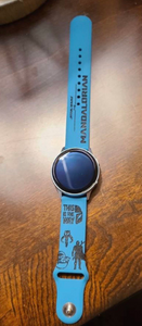 Mandolorian engraved apple watch band, Samsung, Fitbit versa 2